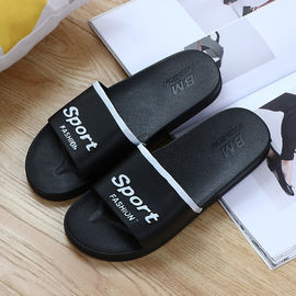Eco Friendly PVC Sole Mens Sports Slippers Synthetic Upper Material
