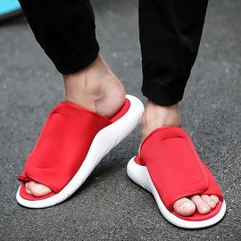 Outside Open Toe Summer Slippers Muffin Thick Bottom Slides Mesh Cloth Sandals