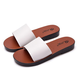 Lightweight Slides Open Toe Summer Slippers , Women Flat Sandals Slippers
